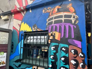 Dalek mural at The Bald Eagle